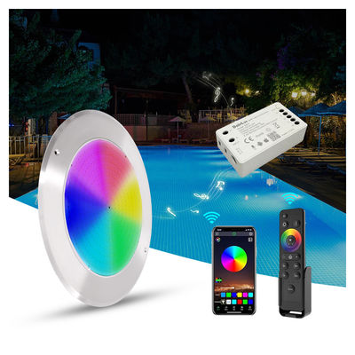 Luz de piscina LED PAR56 IP68 RGB com mudança de cor 12VDC AC 35W DIA 280mm SMD2835 432pcs Com embalagem colorida
