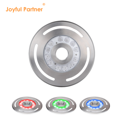 Luz de Fonte LED Subaquática IP68 12W 24W 36W Branco Quente Azul RGB Aço Inoxidável 316L Com Diâmetro de 285mm