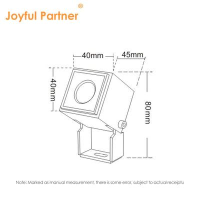JOYFUL PARTNER LED Quadrado Projector luz 1W LED única cor 3000K DMX512 dimmable Com feixe estreito