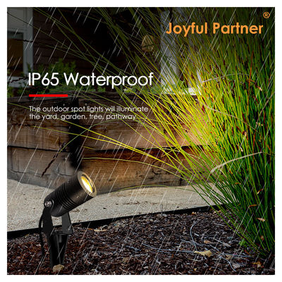 Lâmpadas de jardim LED Joyful Partner Outdoor 6W COB DC12V / DC24V 3000K Branco Quente Para Caminhada Caminho de jardim
