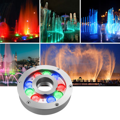 9W 18W 27W RGB Submersible Fountain Nozzle Ring Light 24VDC Cor RGB Para Aplicação Subaquática