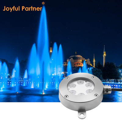 Luz de Fonte LED Controlável por DMX512 DC24V 12W 3000K Aço Inoxidável IP68 para Paisagem Subaquática