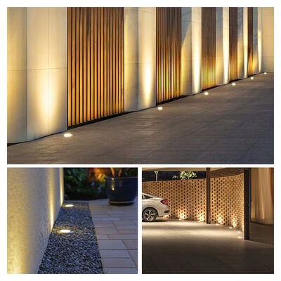Mini Deck Light 12V 24V 1W 2W LED Single Color DIA 38MM Para jardim quadrado