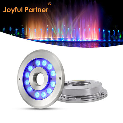 LED 12V 24V fonte luz subaquática IP68 aço inoxidável RGB estrutura de jato de água impermeável mudança de cor controle externo
