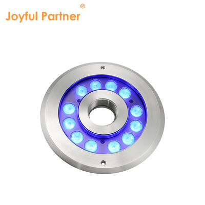 Luz de Fonte LED DMX 512 Embutida IP68 12W 24W RGB Aço Inoxidável Jato de Água