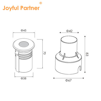 Lâmpada de solo em recessos SS316 IP67 CE ROHS Single Color DC24V de fabricação chinesa