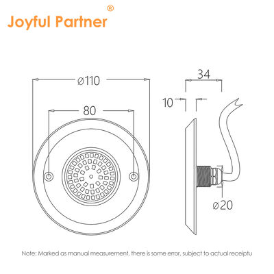 Luz de piscina PAR 56 subaquática IP68 6W SMD2835 Dimensão 110*34MM Ultra Fina 10MM