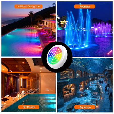 Piscina LED Natação RGB IP68 impermeável totalmente colado DC12V 25W UV resistente com controle remoto