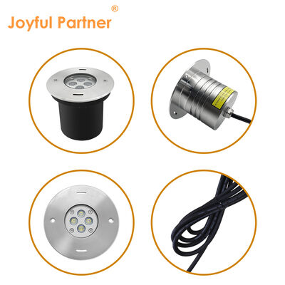 Luz subaquática LED embutida DIA110MM 4W 8W DC24V Tampa frontal em aço inoxidável 316 com caixa preta de plástico