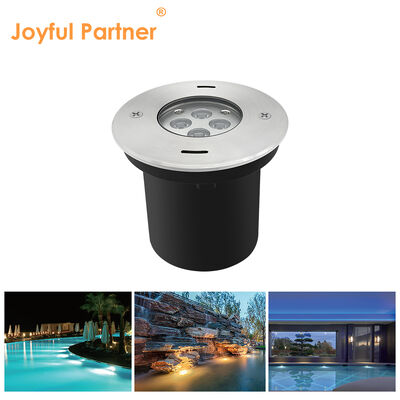 Luminária LED subaquática embutida 4*2.5W RGB3em1 DMX 24 Volts IP68 Corpo em aço inoxidável