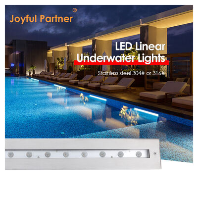 Luz Linear Subaquática Retangular com Feixe Assimétrico Material IP68 SS316L