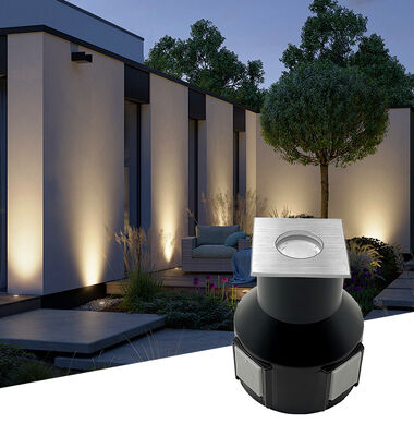 Luzes LED em solo 3W RGB 3In1 DC24V Ângulo de feixe 60 graus Casca de alumínio à prova d'água