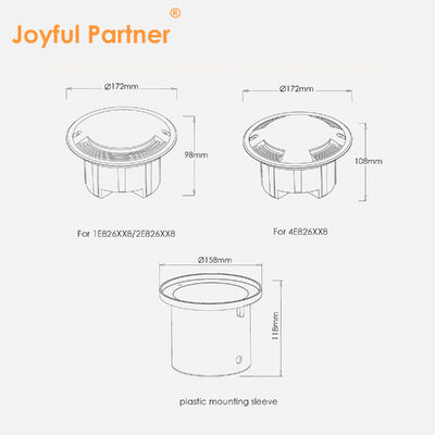 Drive Over light 1/2/4-Side Side-Emitting 8W CREE COB LED Casa de alumínio durável para uso de calçada ao ar livre