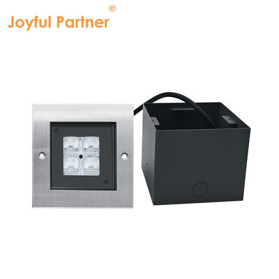 Quadrado de aço Inground Up Light AC100-240V 4 * 2W LED 316 Trim de aço inoxidável com cabo elétrico de 0,5M