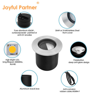 Luzes LED Subterrâneas Profundo Design Anti-Relâmpago Polarização Alumínio puro 6063# Habitação 4W LED Branco Quente