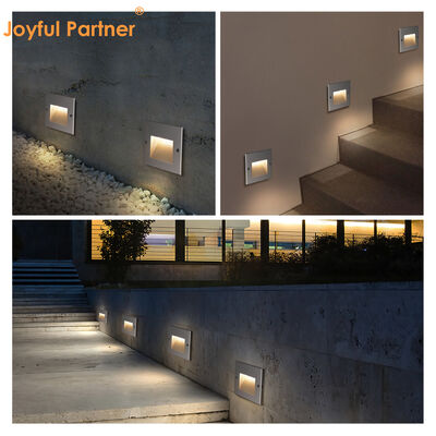 Luminária de parede LED embutida 160*160MM Osram SMD2835 Acabamento em pintura eletrostática AC100-240V para escada