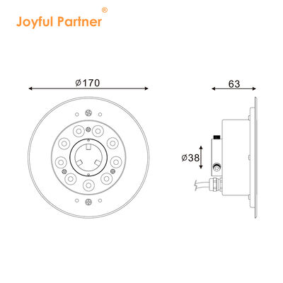 Luz de Fonte LED Subaquática para Piscina Aço Inoxidável 316L 9W 18W Controle DMX RGB DC24V para Luminária de Engenharia