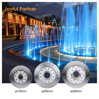 Luz de Fonte LED Subaquática para Piscina Aço Inoxidável 316L 9W 18W Controle DMX RGB DC24V para Luminária de Engenharia