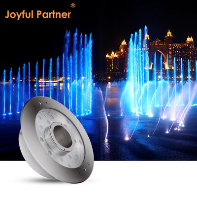 Luz de bico de fonte LED DC12V/24V IP68 RGB DMX DIA250mm Jato de água paisagístico dimerizável