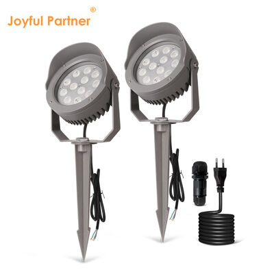 Luz de ponto de jardim LED 12W 24W 36W Construído em DMX512 Driver DC24V RGB3in1 Corpo de lâmpada de alumínio preto Casas de alumínio para iluminação de árvores