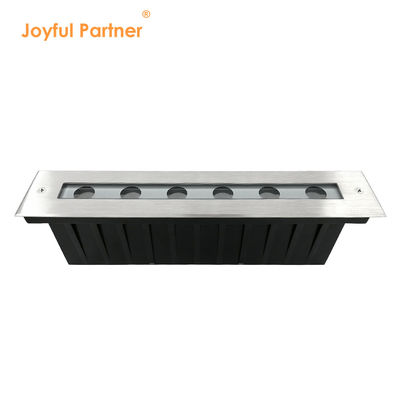 Iluminação subterrânea LED branca quente SUS 316 6W 12W Iluminação linear de jardim recessada