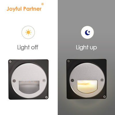 Alumínio para exterior LED Step Light IP65 Round Cover Square Sleeve Wall Stairway