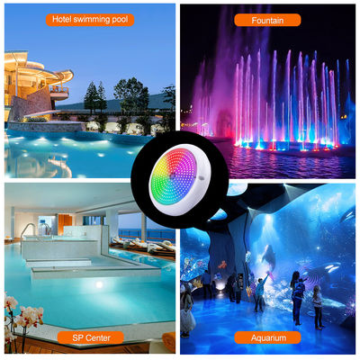 Luz de piscina IP68 Epoxi Resina Preenchida Luzes de aquário RGB AC12V ABS Superfície montada