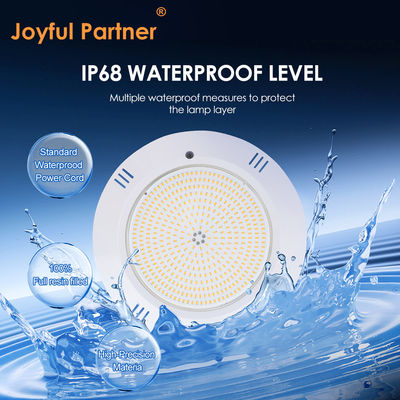 Resina Epoxi Preenchido Piscina Submersa Luz Mural montado ABS Casas IP68 AC12V 18W Dia 260mm