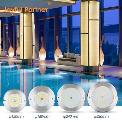 Lâmpadas de piscina de água de controle remoto Aço inoxidável 316 Superfície montada 42W Luz de piscina AC12/24V RGB