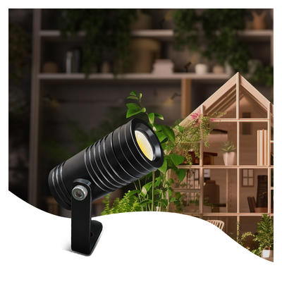 Luz de jardim com espeto LED de 1W em alumínio 12V 24V IP65, holofote para paisagem externa, luz de gramado