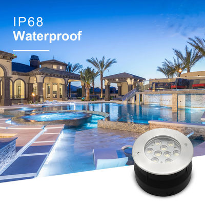 Luz subaquática LED 12V 24V 9W 18W RGB Full Color Aço inoxidável IP68 para piscina