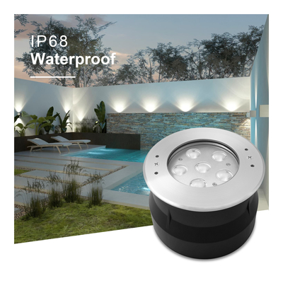 Luz subaquática LED de aço inoxidável 316 de 24 Volts 6W 12W com branco frio e manga de montagem de plástico para piscina
