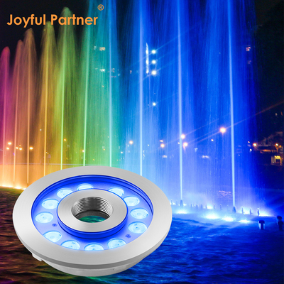 Luz de fonte LED com mudança de cor IP68 impermeável subaquático 24w Luz panorâmica com cabo de 2 metros