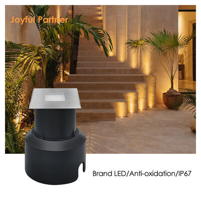 IP67 Iluminação LED em solo 1W 2W 3W Recessed Tipo Quadrado SS Cover Frosted Glass Sem Lente