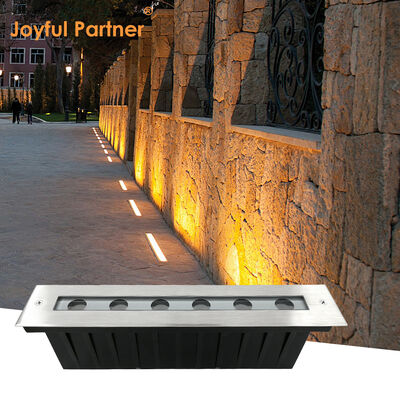 6W 12W Iluminação linear de jardim em recessos Branco quente SUS 316 Comprimento 328MM Para uso externo