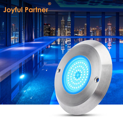 Luzes de piscina LED DC12V 42W 10MM espessura integrar SMD 2835 RGB Resina de mudança de cor preenchida com material de aço inoxidável