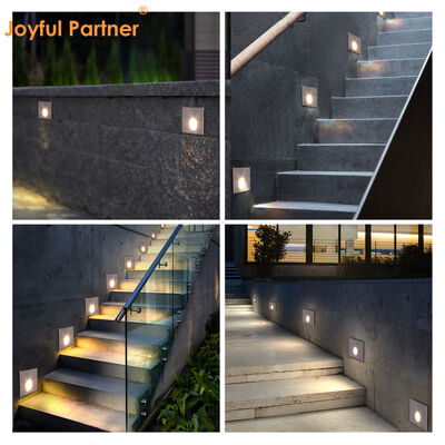 Luz de Parede LED Embutida 3W 60° Feixe Alumínio Branco Iluminação de Passarela Externa