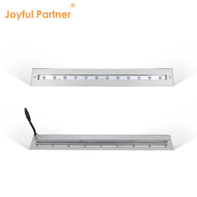 Luz linear subaquática DC12V 316 aço inoxidável DMX 512 RGB 12W 24W 628MM comprimento para cachoeira