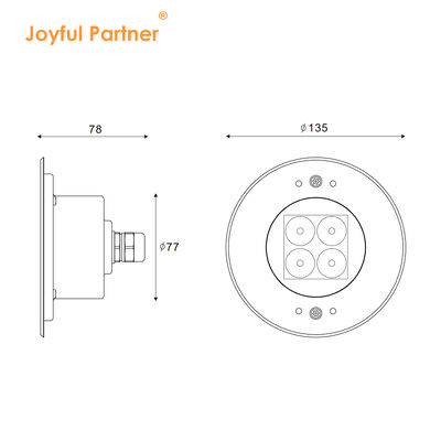 Piscina Luzes subaquáticas Novo design de aço inoxidável 316L Luz LED exterior 4W Recessed