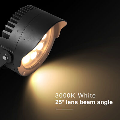 Lâmpada LED de ponto de jardim com diâmetro de foco ajustável 160MM 36W DMX512 incorporado